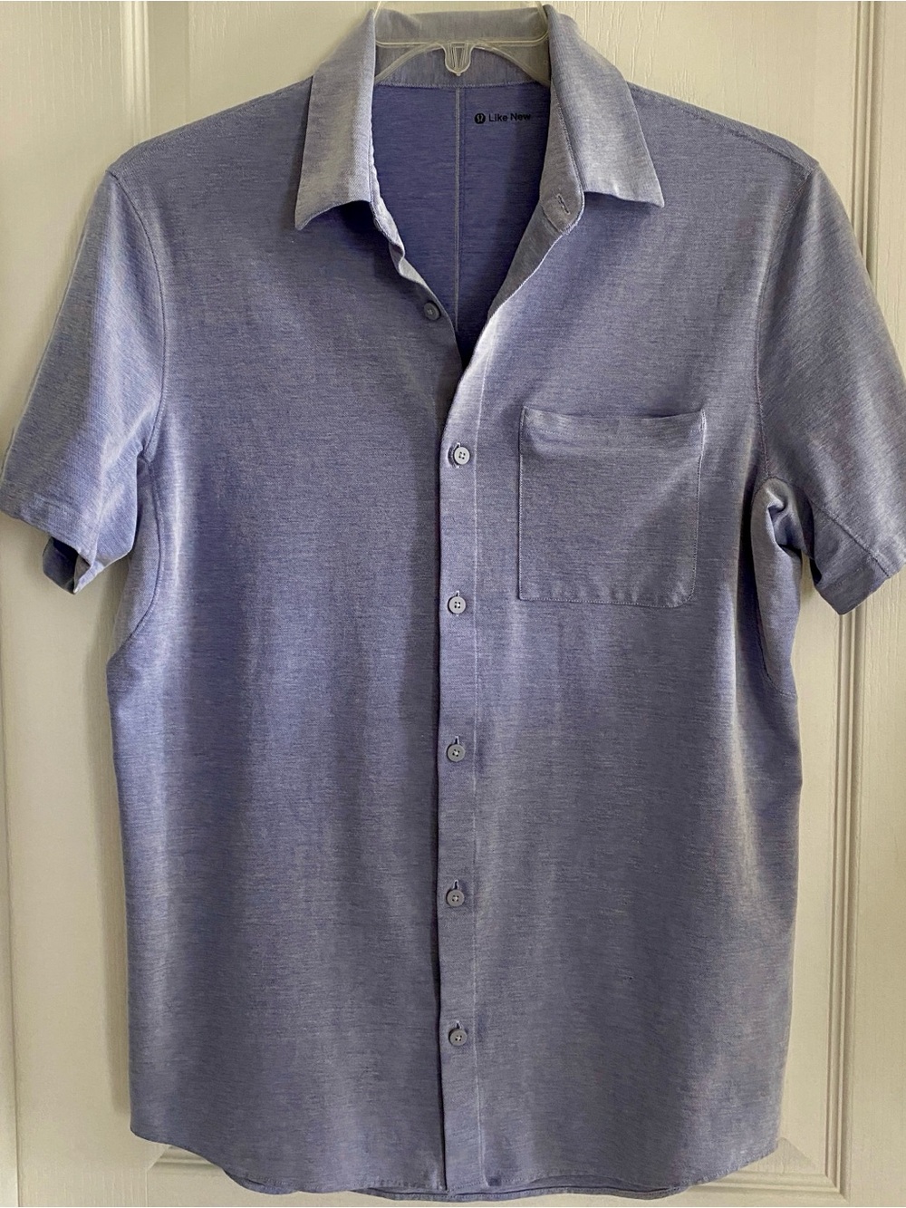 lululemon athletica Light Blue Can mmission Short-Sleeve Button-Down Shirt